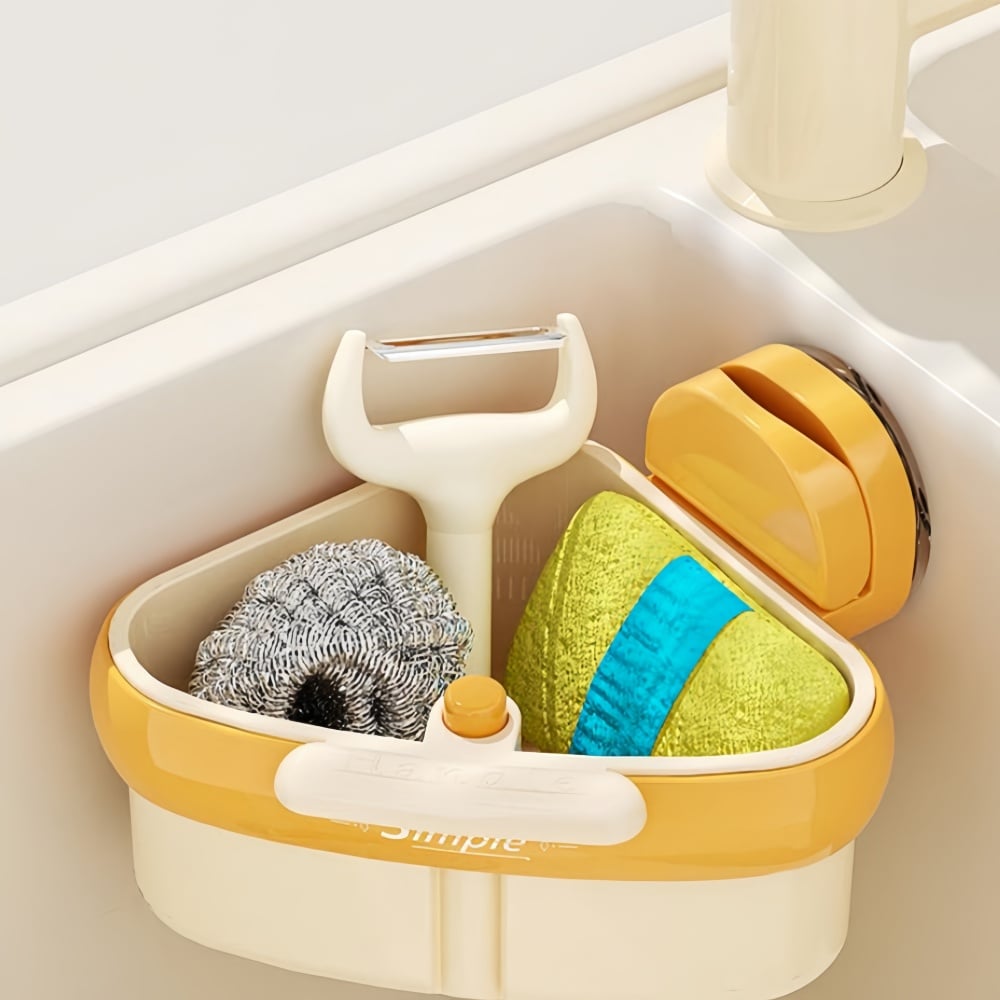 💧2026 New Release - Suction Cup Sink Corner Rack